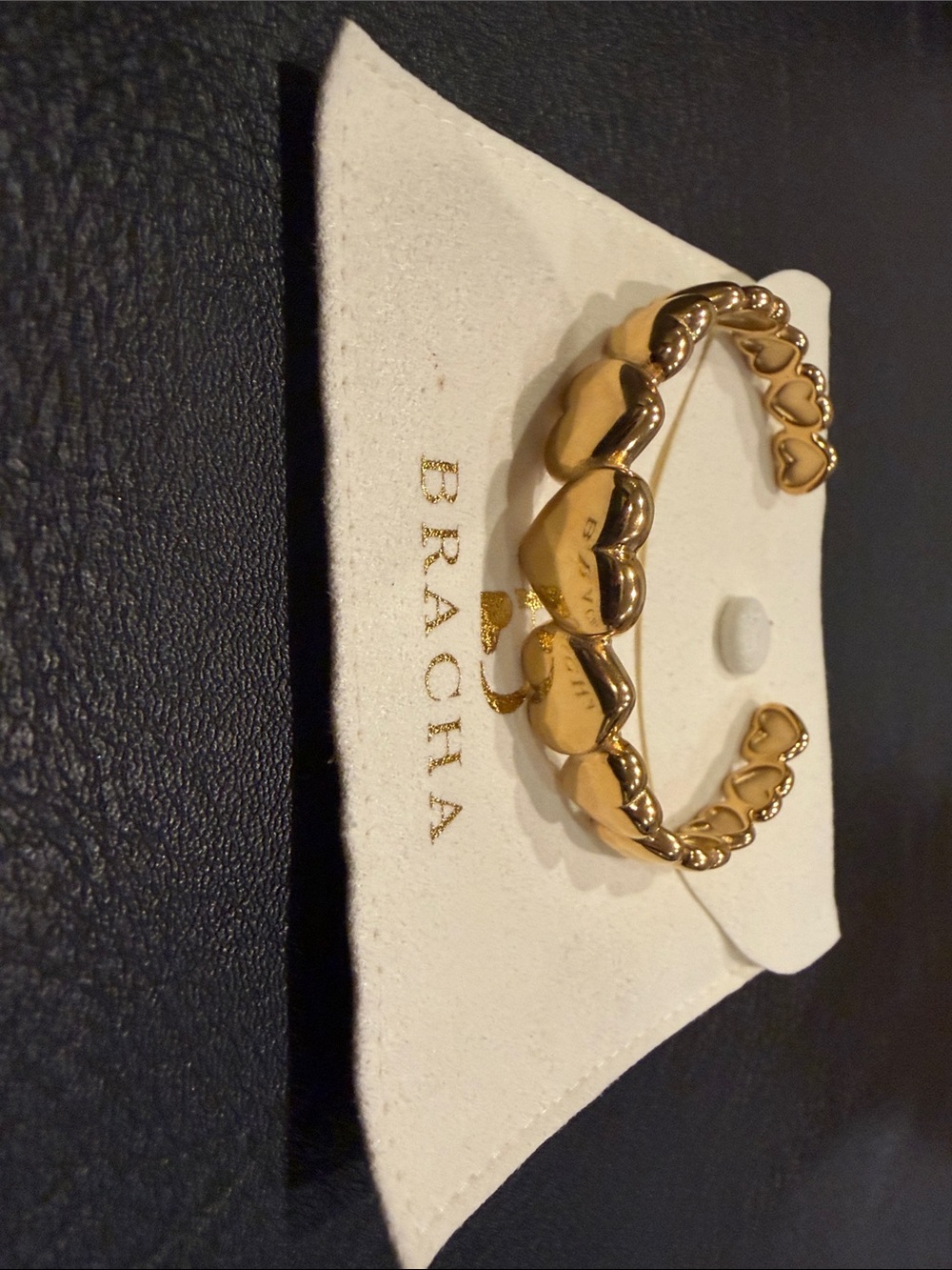 Bracha Big Love Bracelet Gold Hearts New in Bag - Picture 3 of 5